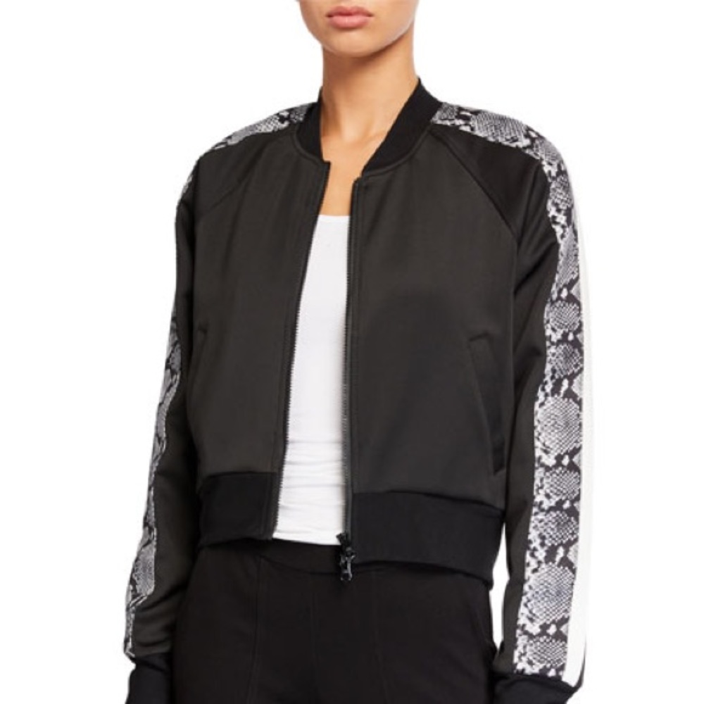 PAM & GELA Crop Track Jacket w/ Boa Stripe